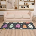 thumbnail image 2 of Yayeee Runner Rug for Bedroom 2'x6' Machine Washable Hallway Non Slip Mat, Colorful Halloween Ghost, 2 of 8