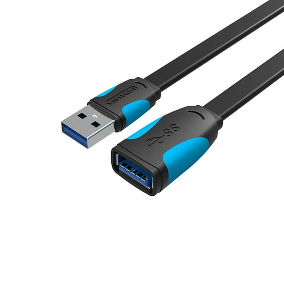 yeacher High-Speed USB 3.0 Extension Cable with Signal Booster, Universal Compatibility for Hard Drives, Printers, Cameras, and Smartphones, Durable 0.5m Black Cable for Stable Data Transmission