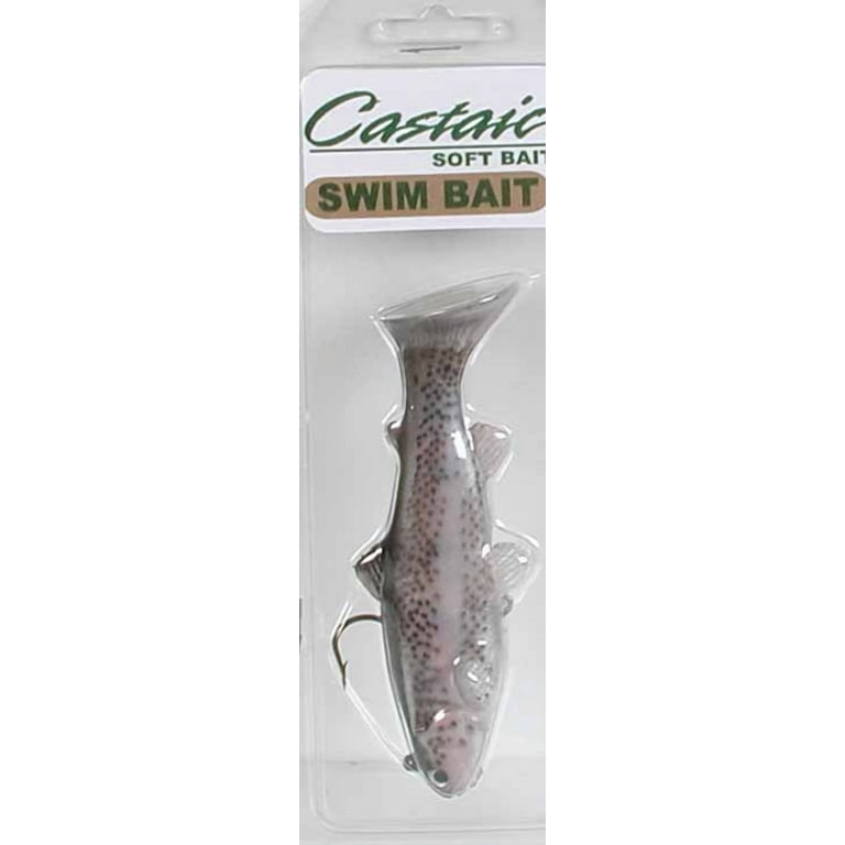 Castaic Boot Tail Freshwater Fishing Swim Bait, Rainbow Trout, 4