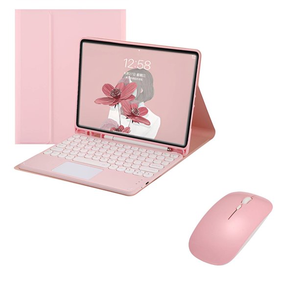 ACDANC for Galaxy Tab S6 Lite 10.4 Inch,Tablet Protection for Ipad Keyboard Case,Bluetooth Keyboard for Ipad 10Th Generation Case with Keyboard,Pink