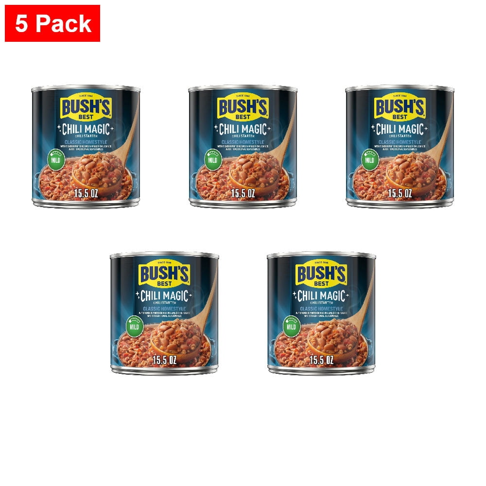 BUSH'S BEST Traditional Recipe Chili Magic Beans Starter, Pack of