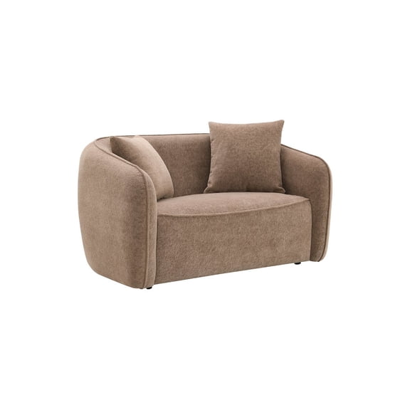 Acme Furniture Keith Loveseat w/2 Pillows in Brown Chenille