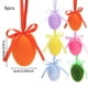 thumbnail image 3 of Decoración De Espuma 6 pompones decorativos de Pascua para mesa con hierba de pampa y bolas espolvoreadas de oro rojo para combinar y decorar huevos de Pascua. JASKFLY, 3 of 8