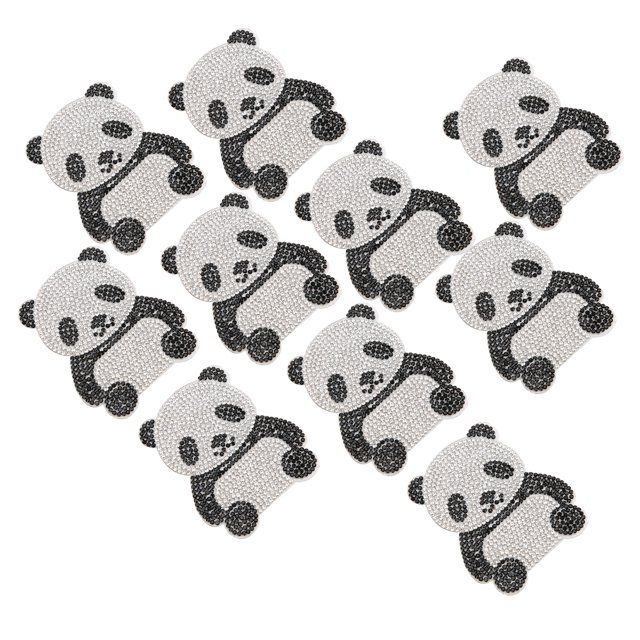 10Pcs Rhinestone Patch Iron On Crystal Applique Cartoon Decoration, Easy to Use, Durable, for DIY Craft