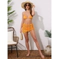 thumbnail image 5 of DARING DIVA Women's Water Ripples Colorblock Halter Bikini Set X-Small Orange Yellow, 5 of 6