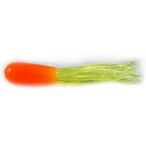 Creme Glow Mini Tails Tube Lure, Orange & Chartreuse