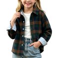 thumbnail image 6 of BLVB Toddler Baby Boys Girls Long Sleeve Button down Shirts Classic Collared Lightweight Jackets Kids Fall Clothes(Multicolor,1-2Years), 6 of 7