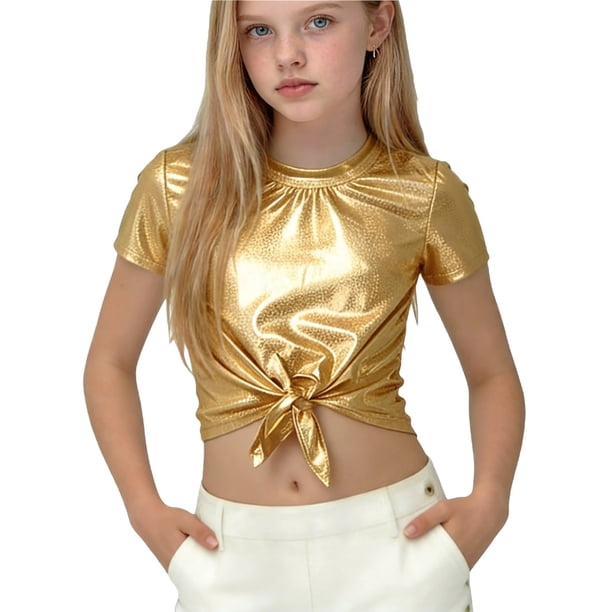 Niños Disfraces Niños Primavera Verano Color Sólido Carnaval Festa Festival Desempeño Cuello Redondo Camiseta Top para Niño Pequeño