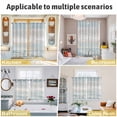 thumbnail image 6 of Blue Beige Farmhouse Kitchen Curtains 63 Inch Length, Vintage Wooden Striped Grommet Top Bedroom Living Room Curtains, Light Filtering Cafe Curtain Drapes 2 Panels Set 104''x63'', 6 of 9
