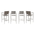thumbnail image 1 of Pemberly Row Fauteuils Contemporains en Aluminium Gris (Ensemble de 4), 1 of 3
