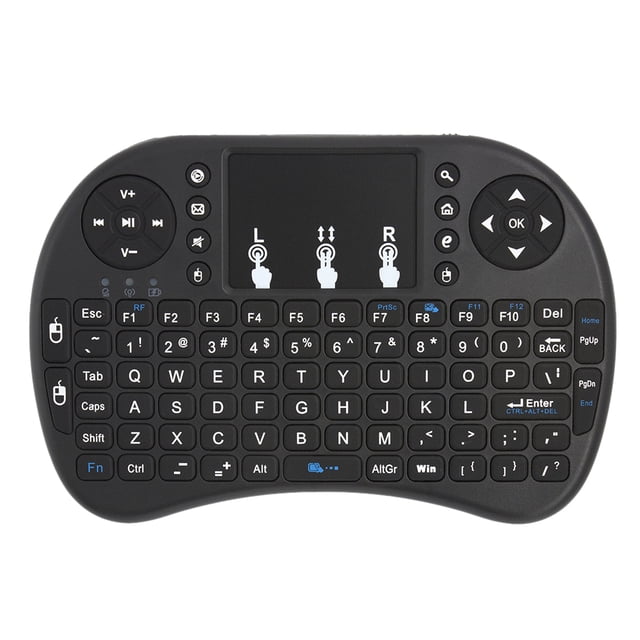 Amdohai 2.4GHz Wireless Keyboard with Touchpad Mouse Handheld Remote Control for Android TV BOX PC Smart TV Black