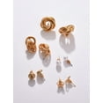 thumbnail image 3 of Sohi Gold-toned Contemporary Studs Earrings, 3 of 6