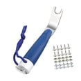 thumbnail image 1 of Siruishop Boat Cover Snap Release Tool with Non Slip Grip Boat Canvas Remove Tool with Rope Floats Boaters Accessories for Tents Canvas Blue with Screws, 1 of 8