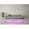 thumbnail image 3 of Ahgly Company Indoor Square Medallion Pink Traditional Area Rugs, 3' Square, 3 of 4