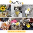 thumbnail image 5 of Camisas de algodón para perros pequeños, ropa de verano para mascotas, bonito chaleco de girasol, camisetas para cachorros y gatos, disfraces para niñas, amarillo, 5 of 5