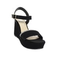 thumbnail image 1 of SANDALIA DE CUÑA DE VESTIR LEON MUJER NEGRO BUCK 50109, 1 of 4