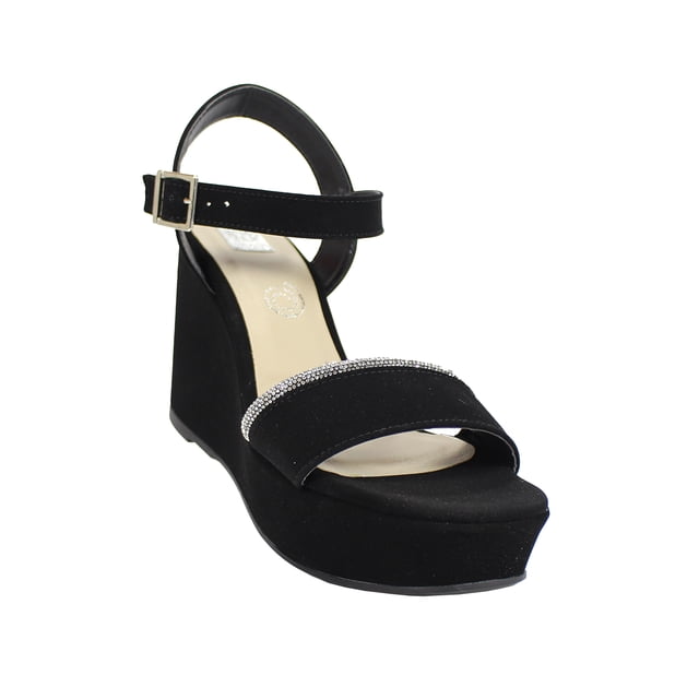 SANDALIA DE CUÑA DE VESTIR LEON MUJER NEGRO BUCK 50109