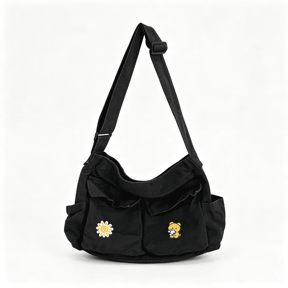 AOMRCOL Canvas Messenger Bag Large Crossbody Bags with Multiple Pockets,School Vintage Shoulder Laptop Bag for Women and Men Messenger Bag for School