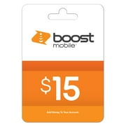 Boost Mobile $15 Airtime Cell Service Prepaid Refill