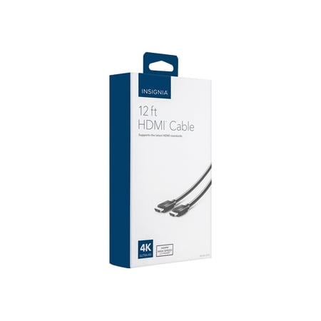 Insignia NS-HG12505 - HDMI cable - HDMI male to HDMI male - 12 ft - triple shielded - black - 4K support