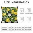 thumbnail image 6 of Acheng AVOIN Watercolor Stripes Hello Sunshine Throw Pillow Cover, Buffalo Plaid Lemon Wreath Bicycle Squeeze The Day Cushion Case for Sofa Couch Set of 2 White, 6 of 6