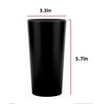 thumbnail image 4 of 12 Pcs Black Plastic Cups,Unbreakable Cups,18 Ounces Reusable Cups,Stackable Water Cups,Resistant Dishwasher Safe, 4 of 6