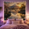 thumbnail image 2 of Koi Fish Swimming in Mountain Lake, Serene Japanese Inspired for Meditation Enthusiasts, Serene Landscape Art Decor, Holiday Gift, Tapestry Wall Hanging for Meditation Room and Yoga Room, 2 of 7