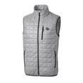 thumbnail image 2 of Men's Cutter & Buck Gray Cincinnati Bearcats Team Logo Big & Tall Rainier PrimaLoft Eco Insulated Full-Zip Puffer Vest, 2 of 3
