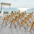 thumbnail image 6 of Ktaxon 4Pcs Bamboo Folding Chair,  Comfortable Seat for Indoor Outdoor Patio Porch Wedding  Party Event, Brown, 6 of 8