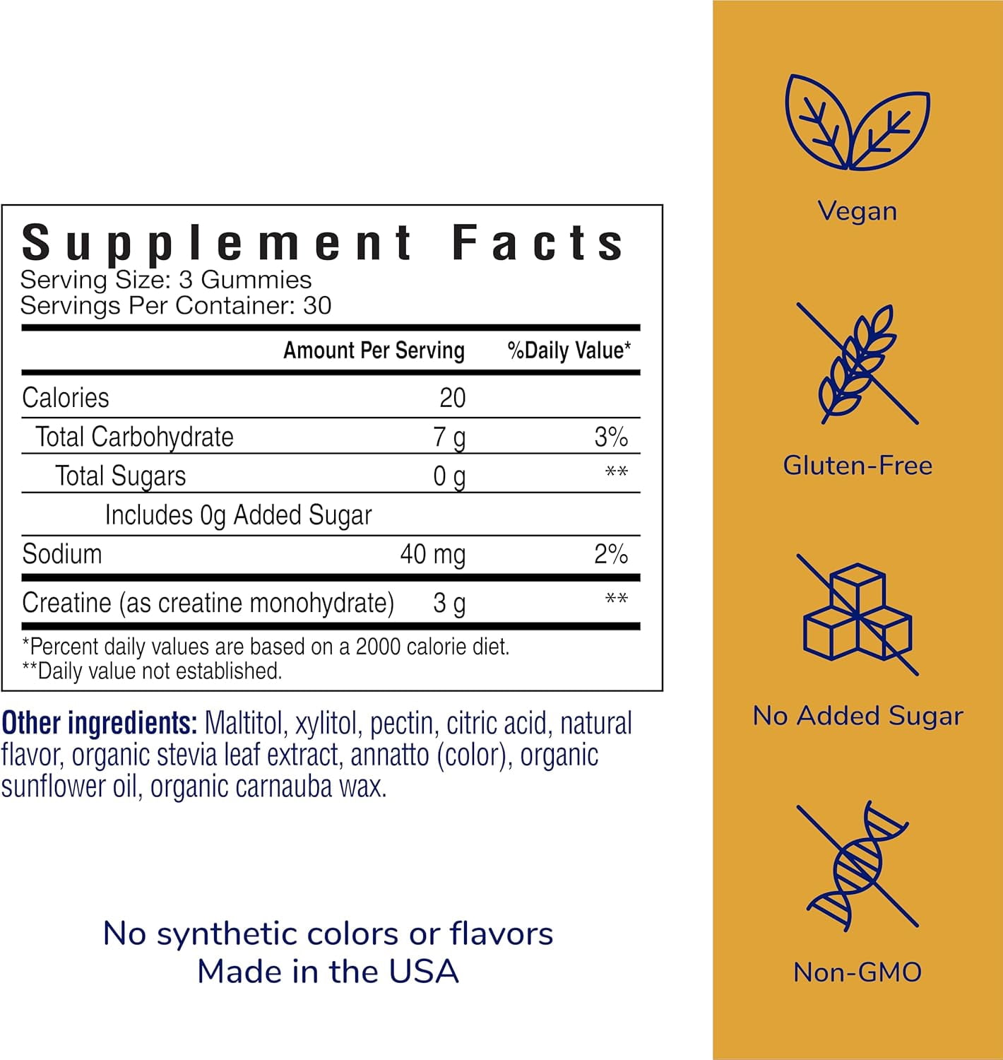 Her Own Creatine Gummies for Women – 3g Creatine Monohydrate per Serving – Energy, Endurance & Glute Support – Sugar Free, Vegan, Gluten Free, Non-GMO – Tangerine Flavor, 90 Gummies