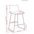 thumbnail image 4 of Simpli Home Warner Bar Stool (Set of 2) in Distressed Charcoal Grey Faux Leather, 4 of 12