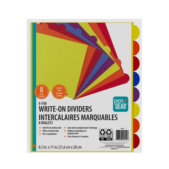 PEN+GEAR INTERCALAIRES MARQUABLES 8 ONGLETS