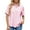 Pink, variant on Womens Button Down Shirt Casual Short Sleeve Collared Work Blouse with Pocket White XXL
