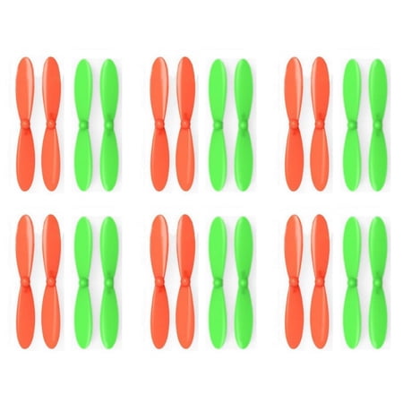 HobbyFlip Orange Green Propeller Blades Propellers Props Compatible with Wondertech W200C Gemini 6 Pack