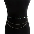 thumbnail image 1 of Waist Chain Multi Circle Faux Turquoises Jewelry Bohemian Adjustable for Daily Wear, 1 of 7