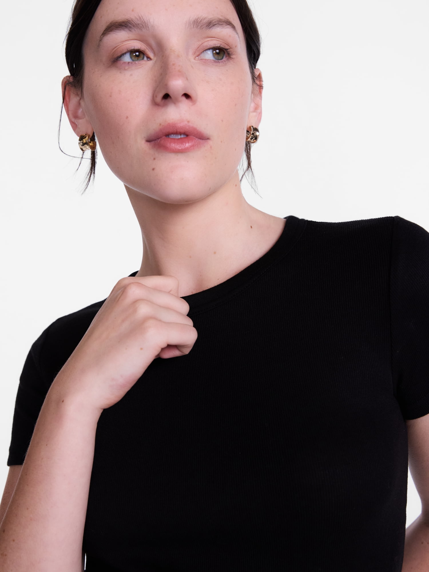 Scenario Women's Rib Tee with Short Sleeves, Sizes XS-XXXL
