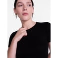 thumbnail image 5 of Scenario Women's Rib Tee with Short Sleeves, Sizes XS-XXXL, 5 of 6