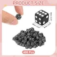 thumbnail image 2 of 400 Paquete de Mini Dados, 8mm/0.31" Acrílico Pequeño de Seis Caras Dados Cuadrados a Granel para Juegos de Mesa y Actividades de Fiesta, Negro/Blanco, 2 of 6