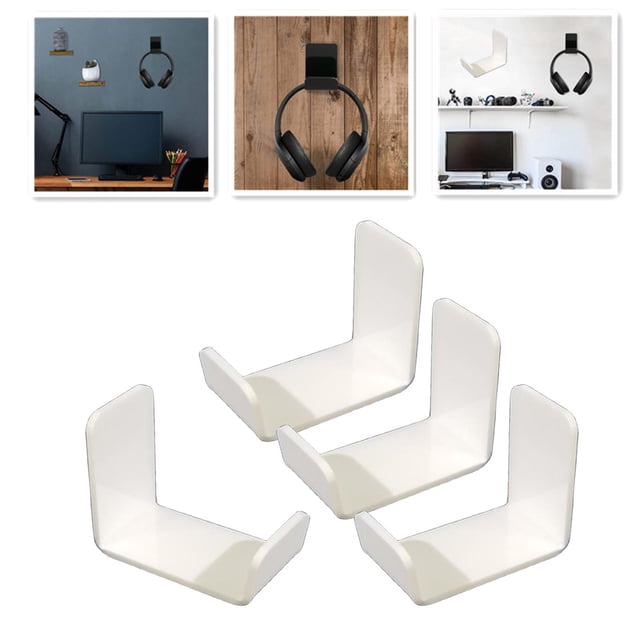 Soporte acrílico para auriculares Yotijar 4 piezas universal con cinta adhesiva fuerte blanco
