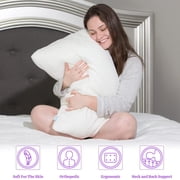 2 Pack King Size Bamboo Pillow, Memory Foam Bed Pillows with Washable Pillowcases, King (2 Pack)