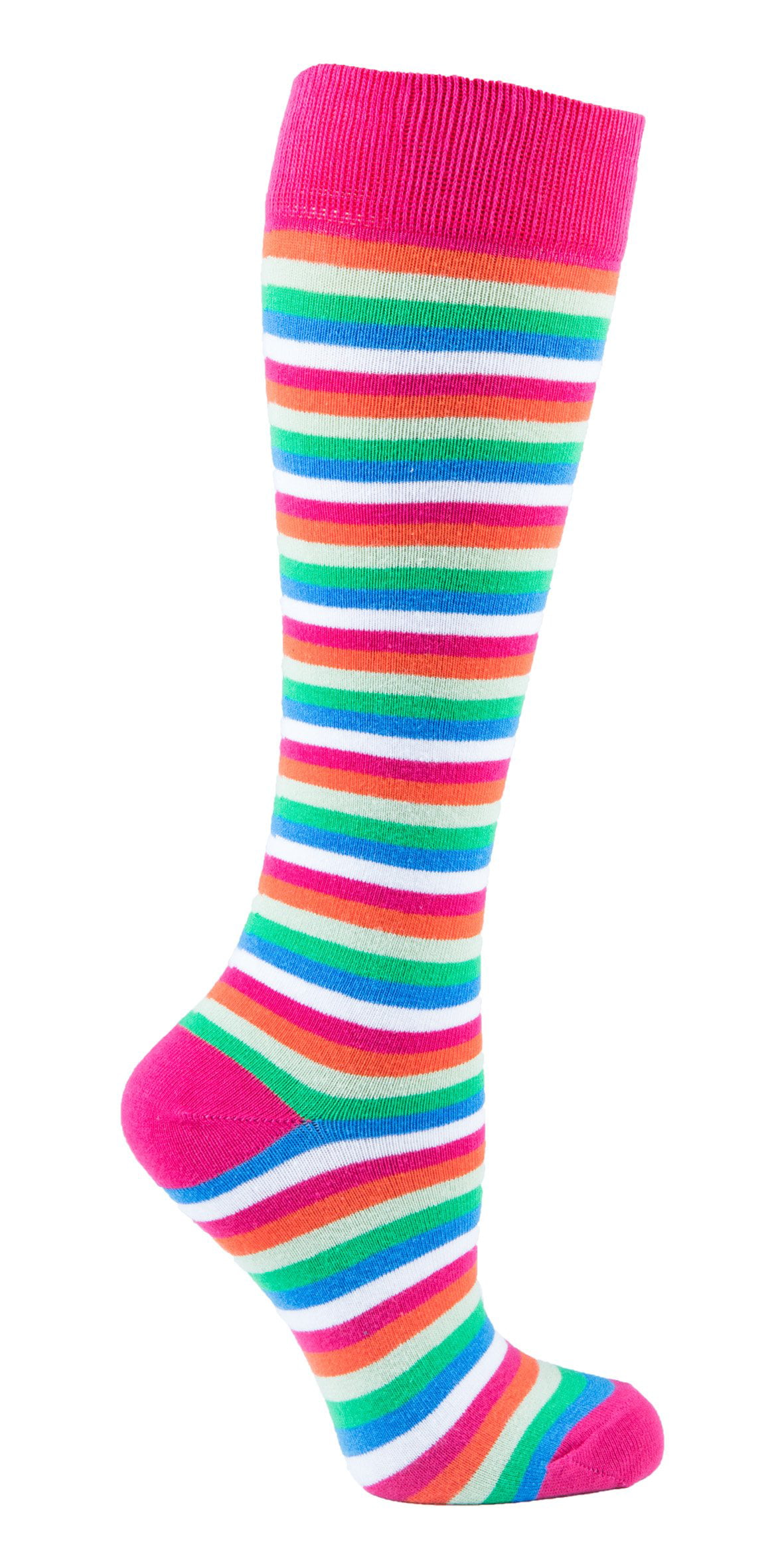 Pink Blush Stripe Socks - Walmart.com