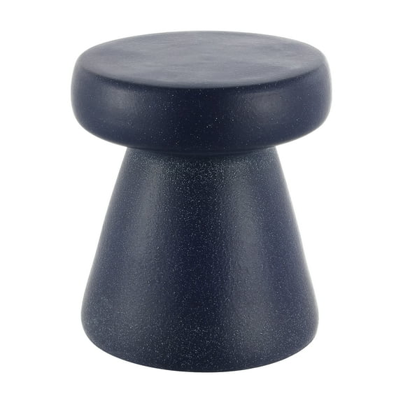 SAFAVIEH Noma 16" Modern Solid Ceramic Garden Stool, Matte Navy