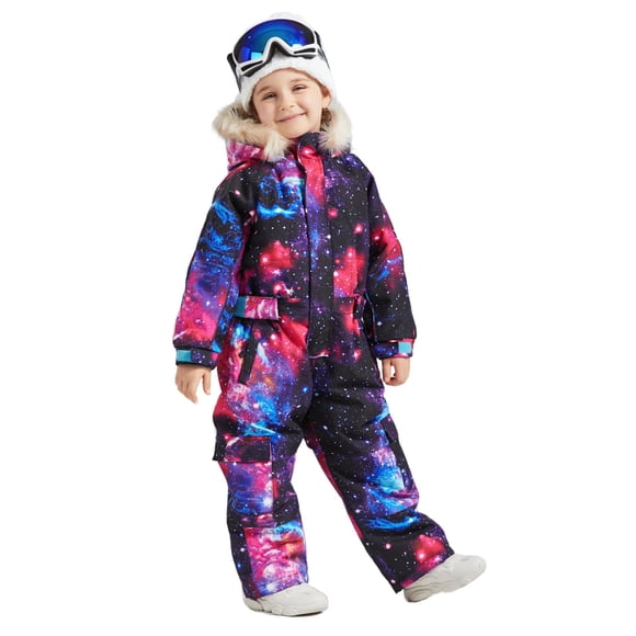 Bluemagic Little Kid's One Piece Overall Snowsuits Ski Suits Jackets Coats Jumpsuits,Star,110cm