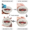 thumbnail image 2 of ZHANZZK Red Truck and Flower Wooden Grain Set of 8 Round Coaster for Drinks, Absorbent Ceramic Stone Coasters Cup Mat with Cork Base for Home Kitchen Room Coffee Table Bar Decor, 2 of 6