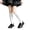 White, variant on fnnxnal Girls Knee High Cotton Ribbed Socks for School Uniform, Solid Gray,Size 42