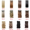 thumbnail image 4 of 16Pcs 60Cm Hair Extending Natural Like Hairpieces Synthetic Clip In Hair Fiber Extentions Wig, 4 of 5