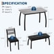 thumbnail image 3 of Compact dining set para 4: de madera mesa con forrado bench & 2 cushioned sillas, space-saving design - ideal para para studio apartments, gray finish, 3 of 9