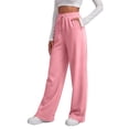 thumbnail image 2 of VV AVEORS Womens Wide Leg Sweatpant Cotton Lounge Travel Pants | Fall Fashion Sweat Pants 2026 Winter Baggy Joggers Pink S, 2 of 4