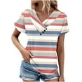 thumbnail image 2 of Kayannuo Womens Blouses Short Sleeve T Shirts for Women Valentine's Day Women's V-Neck Fashion Casual Short-Sleeved Spring And Summer Top, 2 of 5