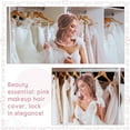 thumbnail image 7 of Duslogis 3 Pack Makeup Protector Hood for Face, Protects Hair and Make Up While Getting Dressed, Chiffon Makeup Hood Zipper Closure Face Cover for Women Beauty Weddings (Pink), 7 of 7